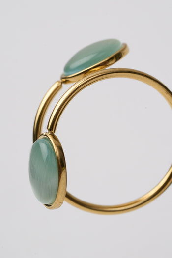 Anelli Oro Spirale Verde Tondo Donna - 3