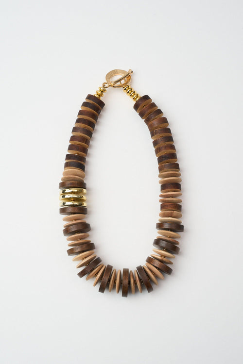 Collane Oro+legno Donna