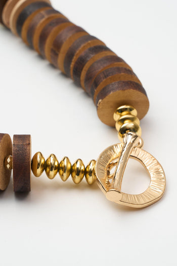 Collane Oro+legno Donna - 3