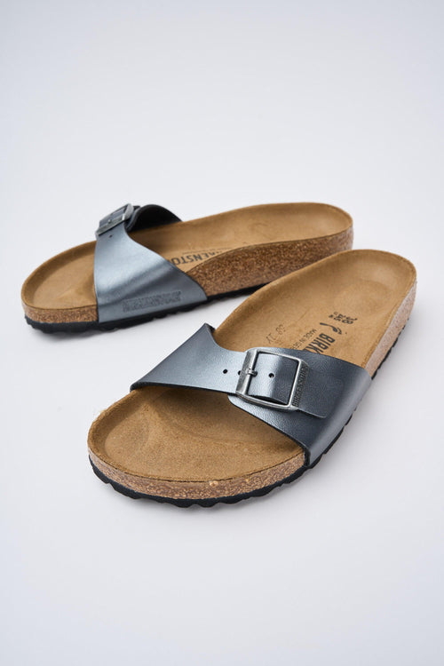 Ciabatta Metallic Black Donna