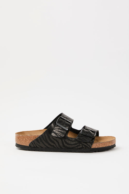 Ciabatta Zebra Black Donna