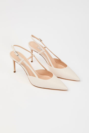 Slingback Ecrù Donna - 7