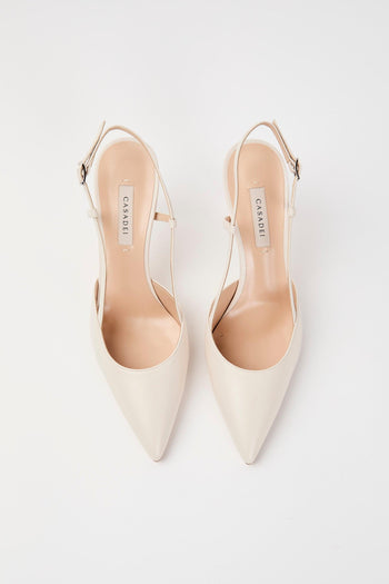 Slingback Ecrù Donna - 5