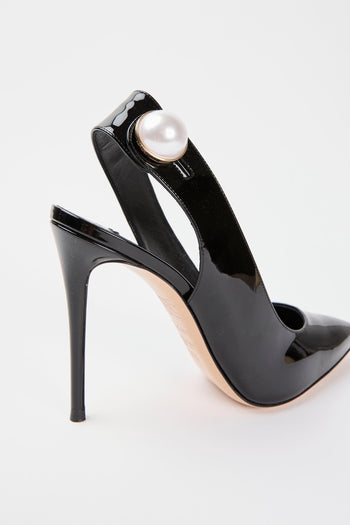 Slingback Nero Donna - 5