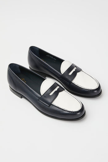 Mocassino Navy+ivory Donna - 2