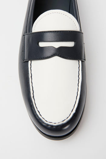 Mocassino Navy+ivory Donna - 6