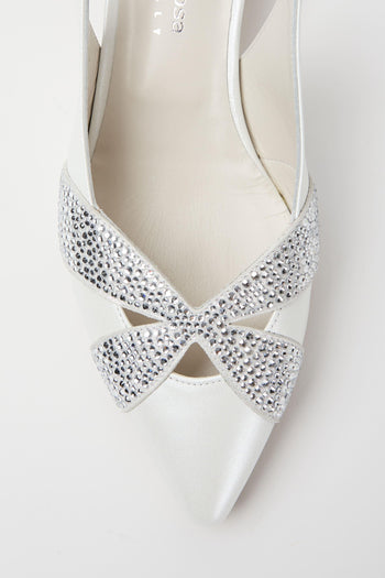 Slingback Argento/bianco Donna - 5