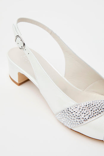 Slingback Argento/bianco Donna - 6