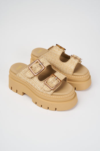 Ciabatta Natural+beige Donna - 4