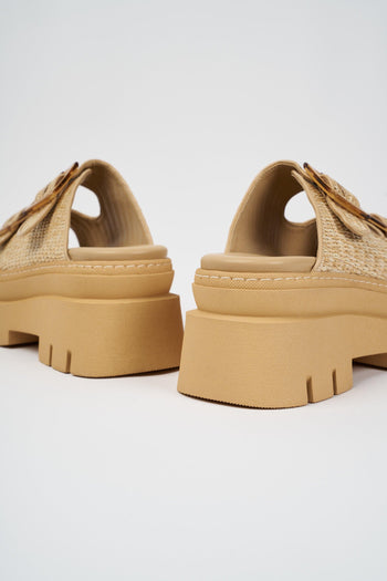 Ciabatta Natural+beige Donna - 5