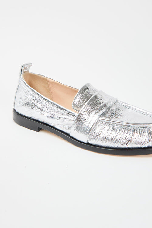 Mocassino Argento Donna