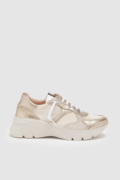 Sneaker Metal/panna Donna