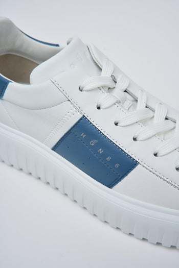 Sneaker Bianco/avio Uomo - 4