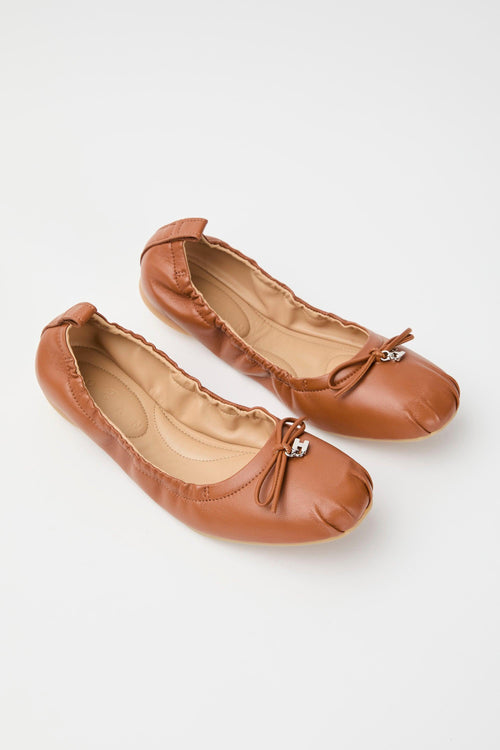 Ballerina Cuoio Scuro Donna