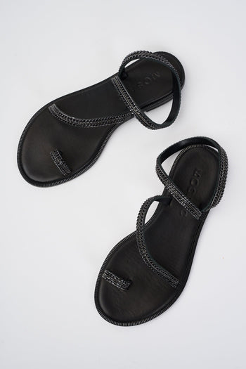 Sandalo Nero+oro Donna - 4