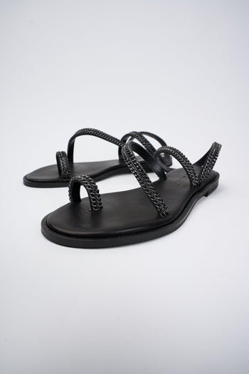 Sandalo Nero+oro Donna - 5