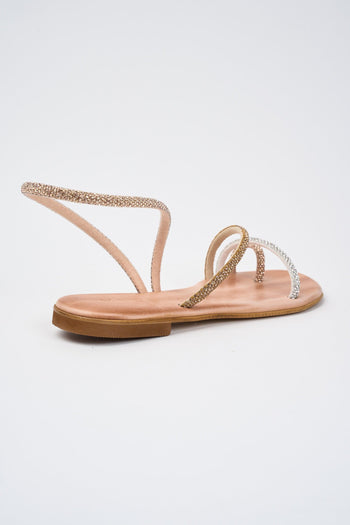 Sandalo Rose Gold/silver/gold Beige Donna - 3