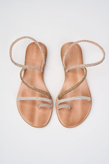 Sandalo Rose Gold/silver/gold Beige Donna - 4