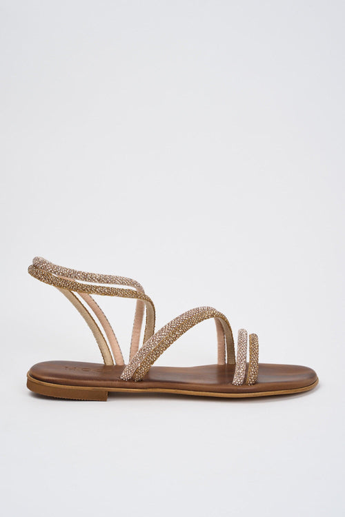 Sandalo Rose Gold/gold Beige Donna