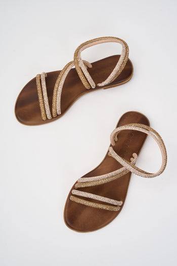 Sandalo Rose Gold/gold Beige Donna - 4
