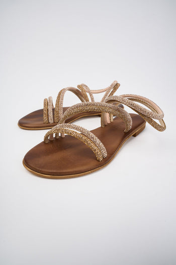 Sandalo Rose Gold/gold Beige Donna - 5