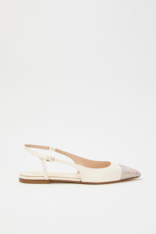 Slingback Avorio Donna