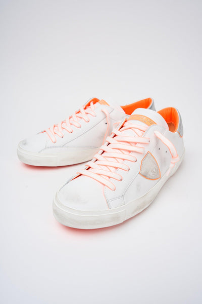 Sneaker Blanc Orange Uomo
