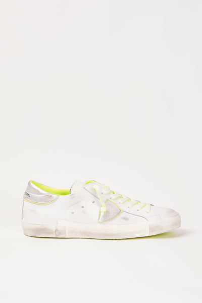 Sneaker Blanc Jaune Uomo