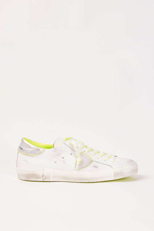 Sneaker Blanc Jaune Uomo