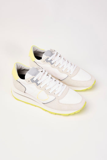 Sneaker Blanc Jaune Uomo - 3