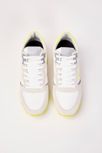 Sneaker Blanc Jaune Uomo - 4