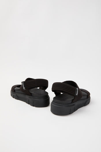 Sandalo Black Knit Donna - 3