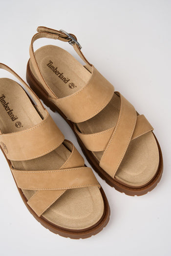 Sandalo Medium Beige Nubuck Donna - 5