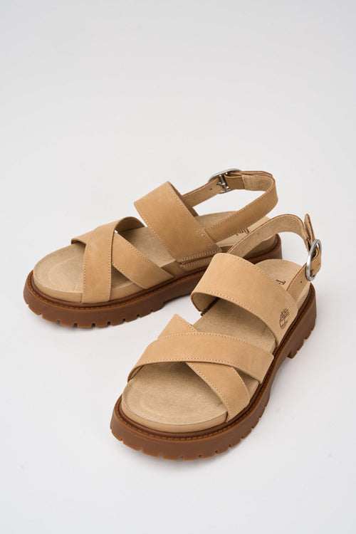Sandalo Medium Beige Nubuck Donna