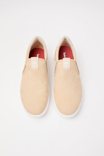 Slip-on Light Beige Nubuck Uomo - 3
