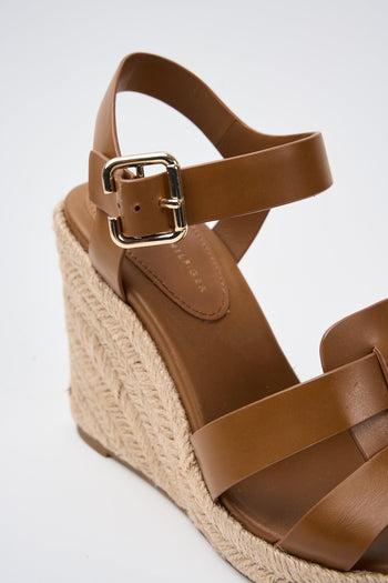 Zeppa Cognac Brown Donna - 4