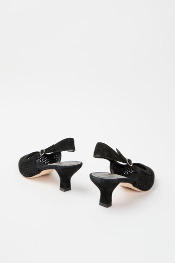 Slingback Nero Donna - 6