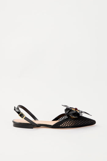 Slingback Nero Donna - 5