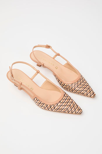 Slingback Cuoio+beige Donna - 3