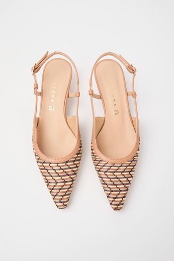 Slingback Cuoio+beige Donna - 5