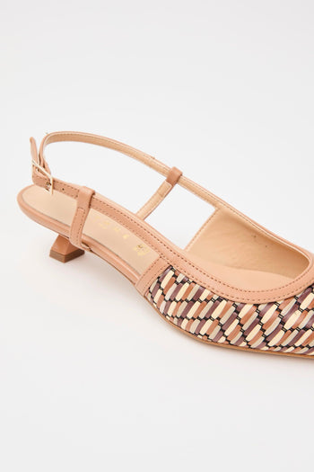 Slingback Cuoio+beige Donna - 6