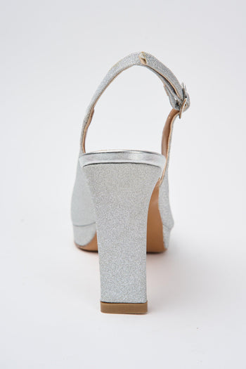 Slingback Argento Donna - 3