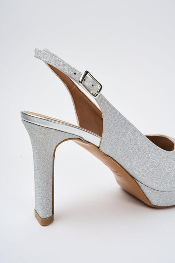Slingback Argento Donna - 4