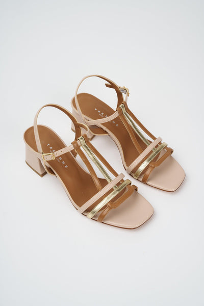 Sandalo Nude+sella+platino Donna