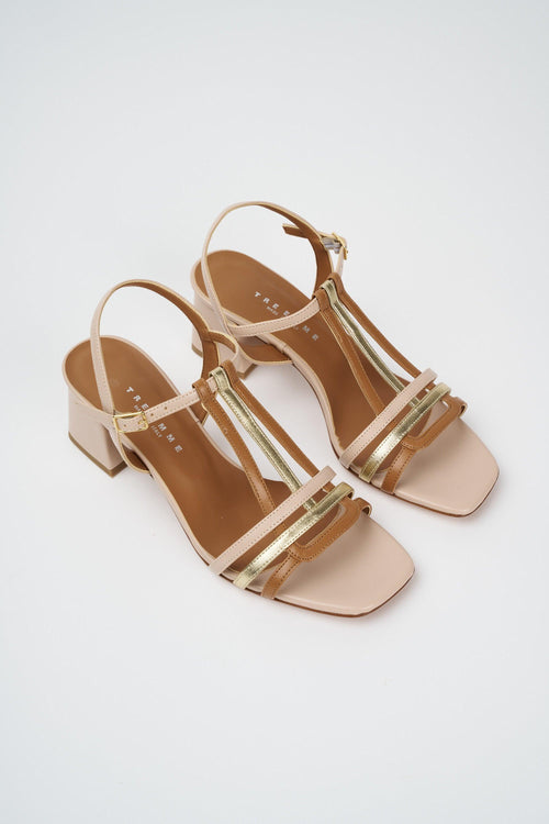 Sandalo Nude+sella+platino Donna