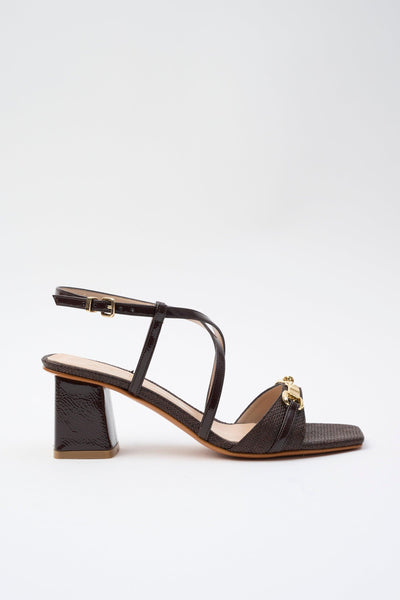 Sandalo Moro/acc. Platino Donna