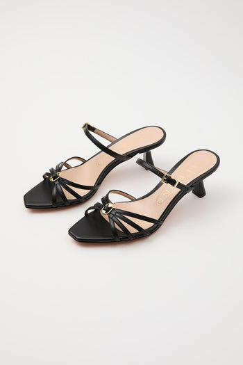Sandalo Nero/acc.oro Donna - 2