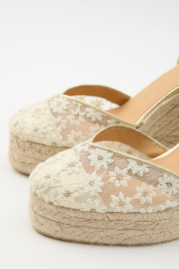 Zeppa Blanco/oro Donna - 4