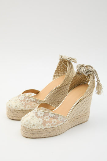 Zeppa Blanco/oro Donna - 5