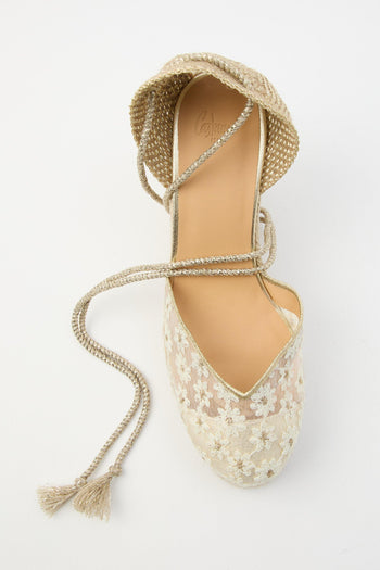 Zeppa Blanco/oro Donna - 6